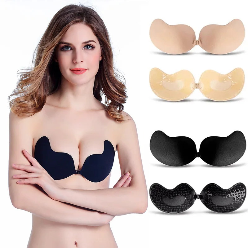 Backless Bra Sticky - Sexy Damen-BH, unsichtbarer Push-Up-BH, selbstklebender, nahtloser