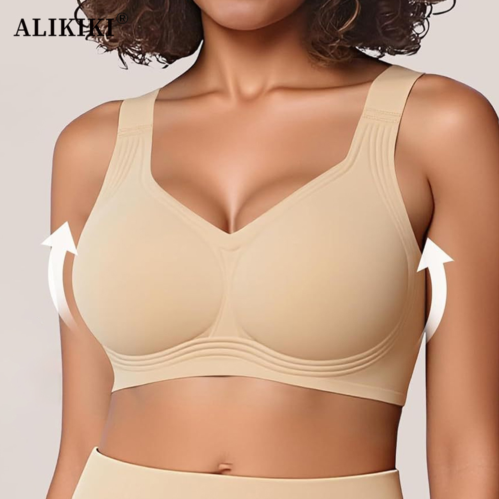 T Shirt Bra Seamless - Nahtloser, unterstützender BH für Damen, Push-up-Jelly-BHs,