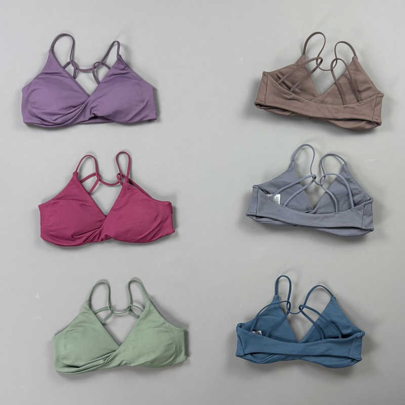 Sports Bra Racerback - Vision Damen Sport-BH V-Ausschnitt Gedrehte Vorderseite