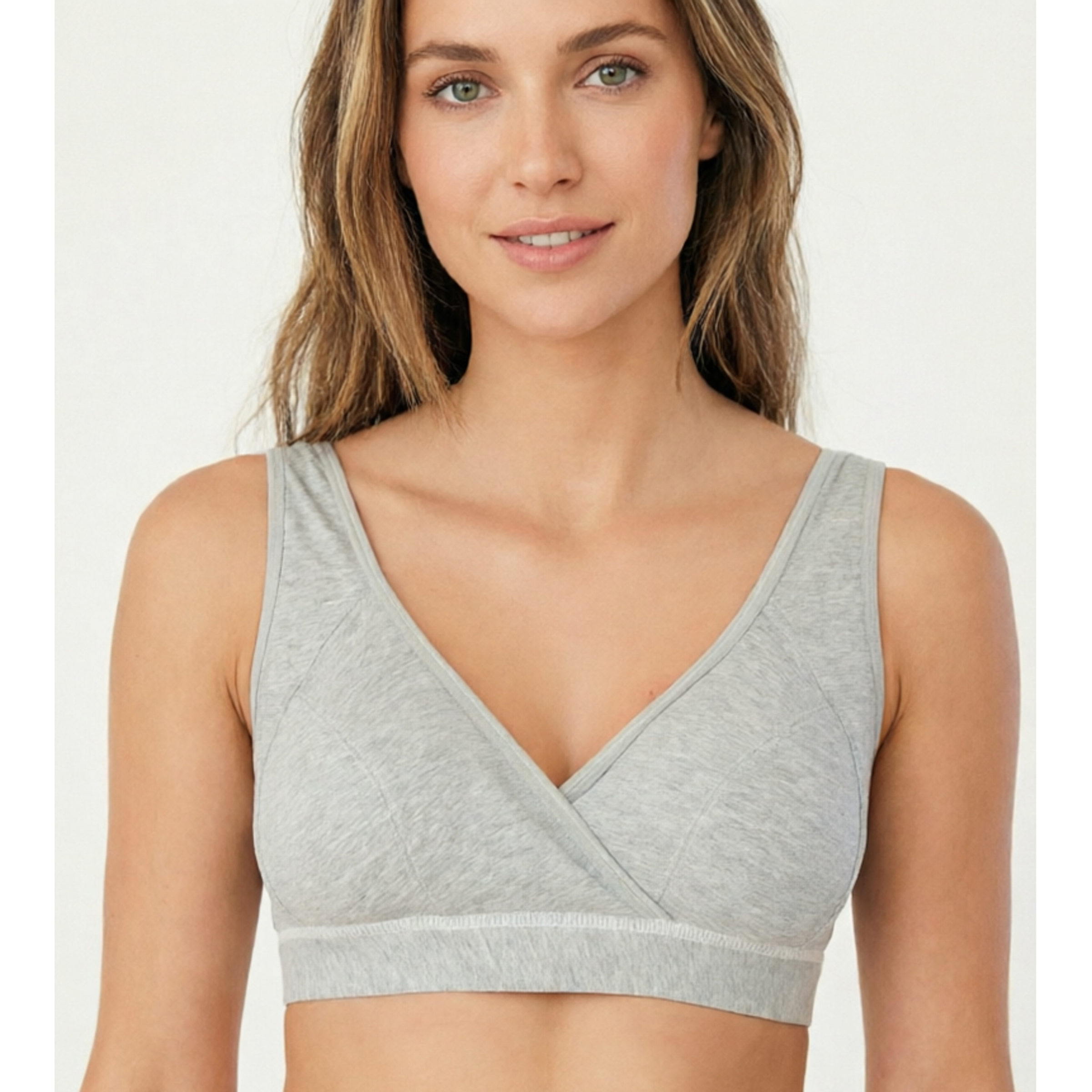 Nursing Bra Clip - Bequemer Still-BH ohne Bügel, atmungsaktiver Baumwoll-Crossover-BH,