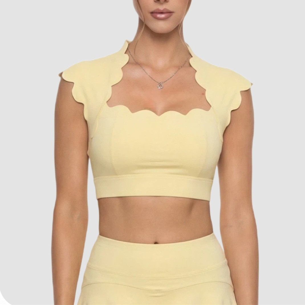 Sports Bra Racerback - Pad Wavy Damen Sport-BH Yoga-Top Lauf-Workout-Sportweste