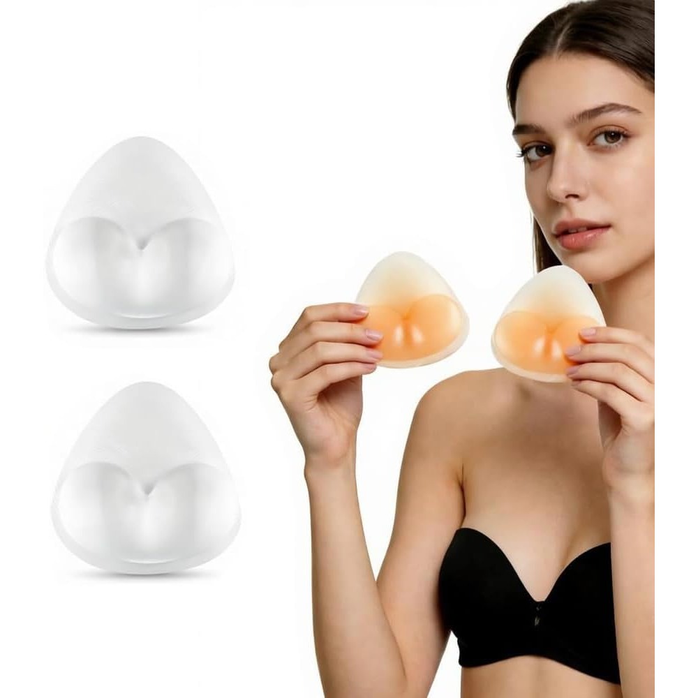 Push Up Bra Silicone - Silikon-BH-Einlagen, dreieckige Push-up-Pads, wasserdicht für Badeanzug
