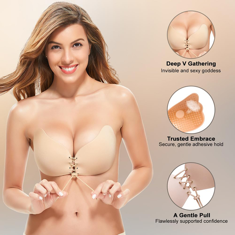 1/2 Paar Damen Sommer rückenfr – Plunge Bra Push Up Bewertung und Preis